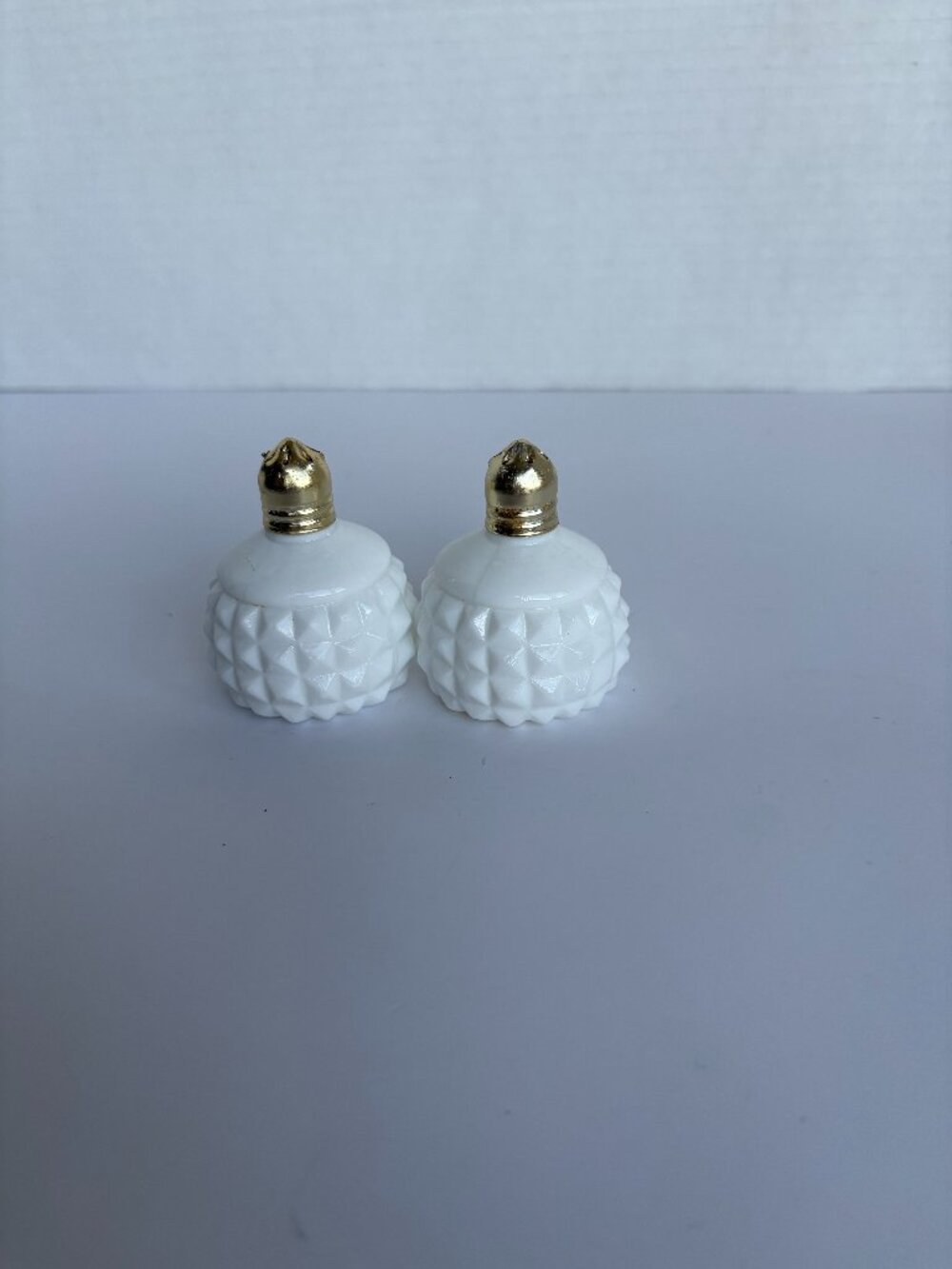 Vintage Milk Glass Salt and Pepper Shakers